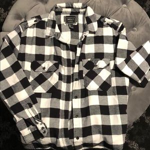 black and white flannel